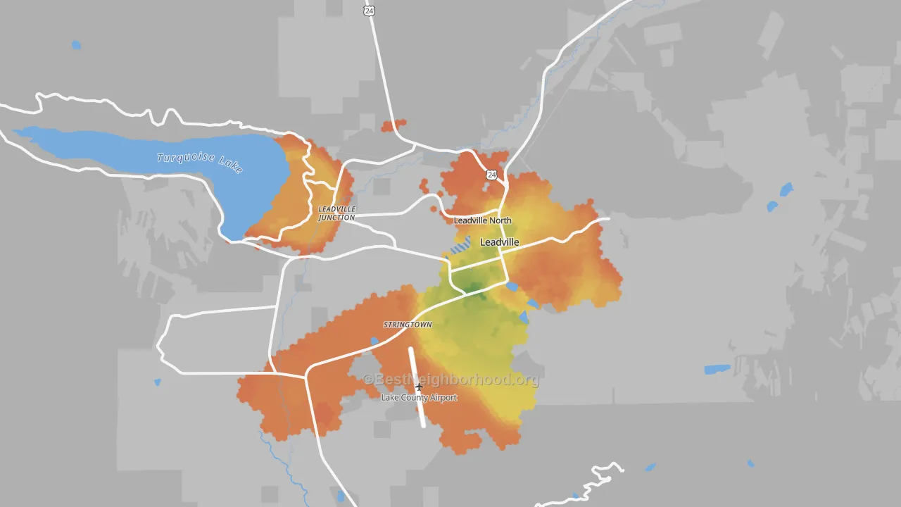 Bike Grade map of 80461, CO
