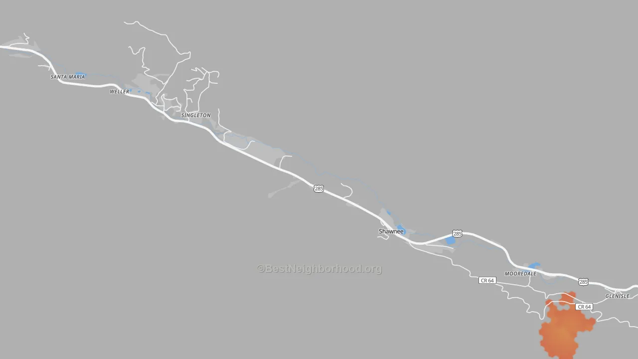 Bike Grade map of 80475, CO