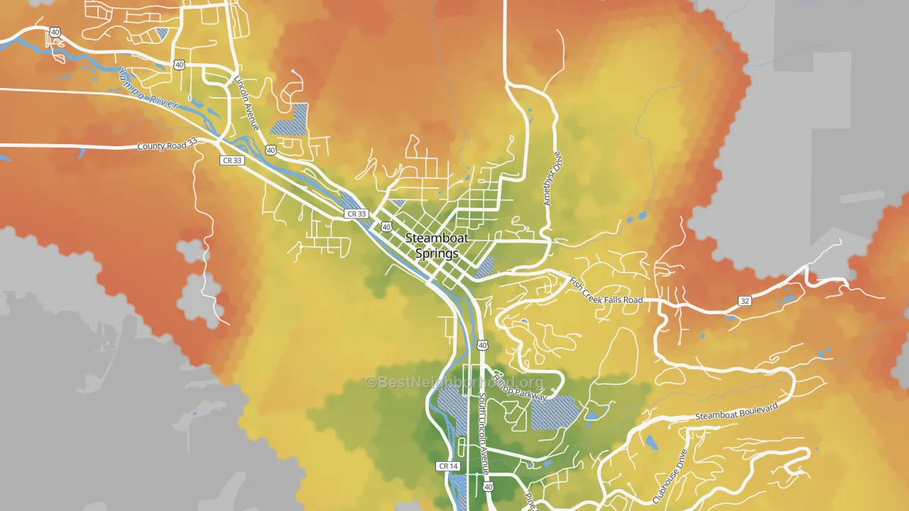 Bike Grade map of 80477, CO