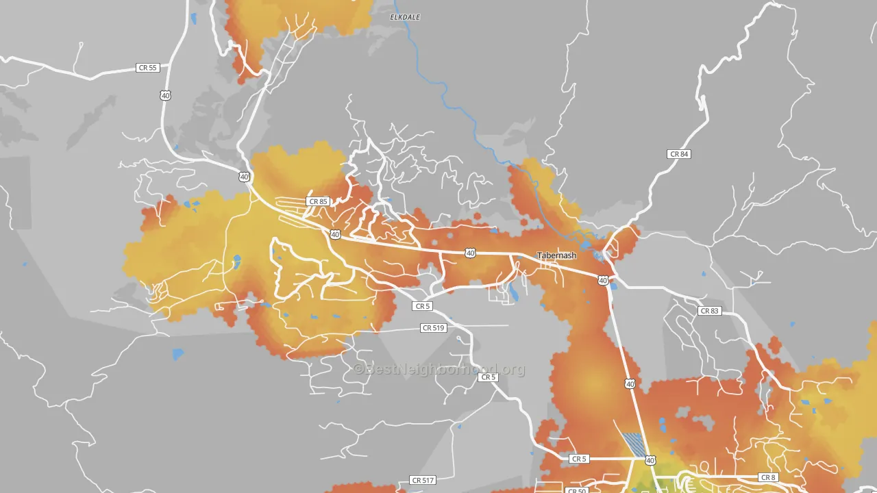 Bike Grade map of 80478, CO