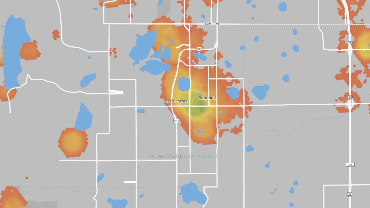 Bike Grade map of 80513, CO