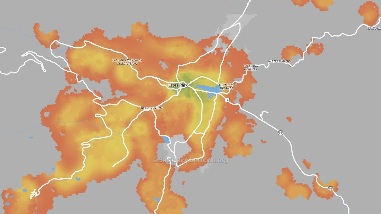 Bike Grade map of 80517, CO
