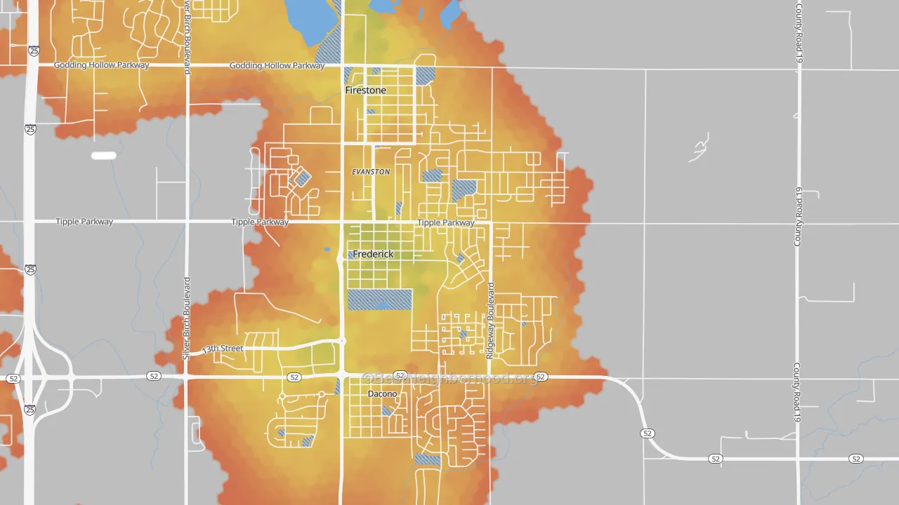 Bike Grade map of 80530, CO