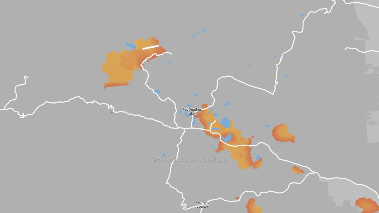 Bike Grade map of 80545, CO