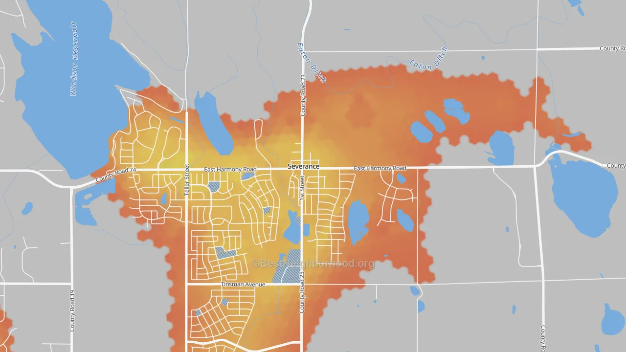 Bike Grade map of 80546, CO
