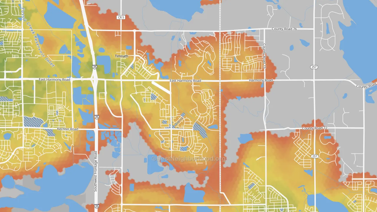 Bike Grade map of 80547, CO