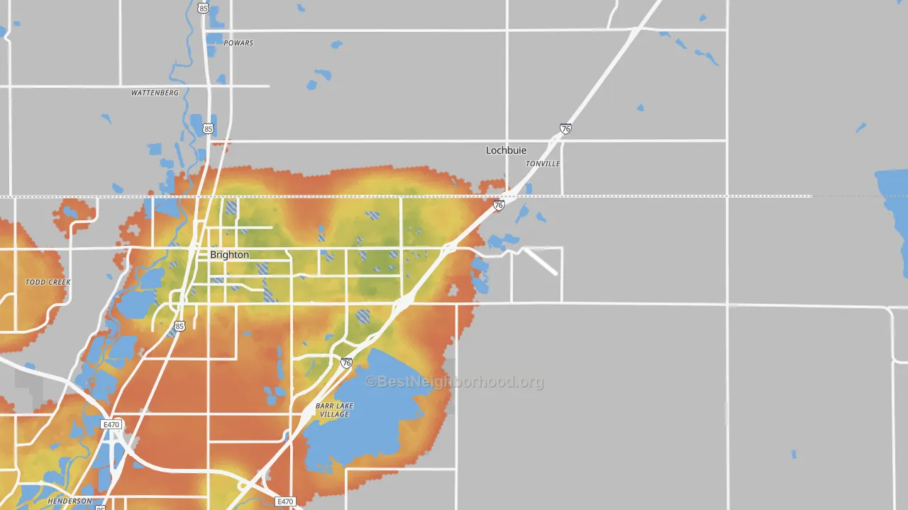 Bike Grade map of 80603, CO