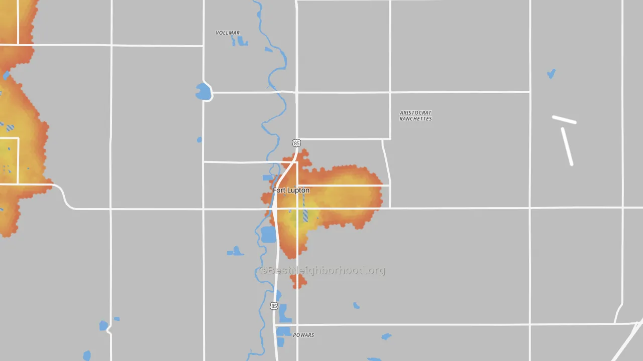 Bike Grade map of 80621, CO