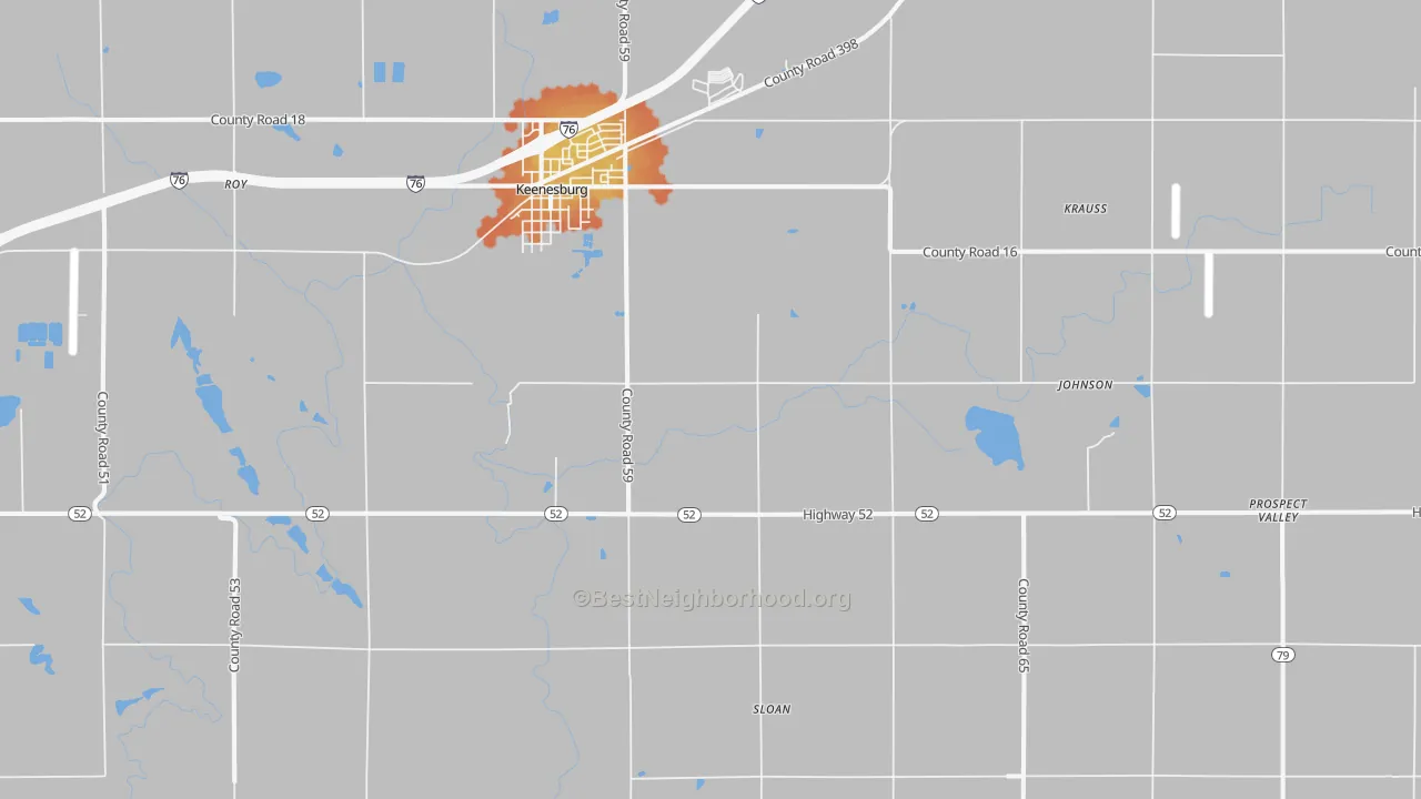 Bike Grade map of 80643, CO