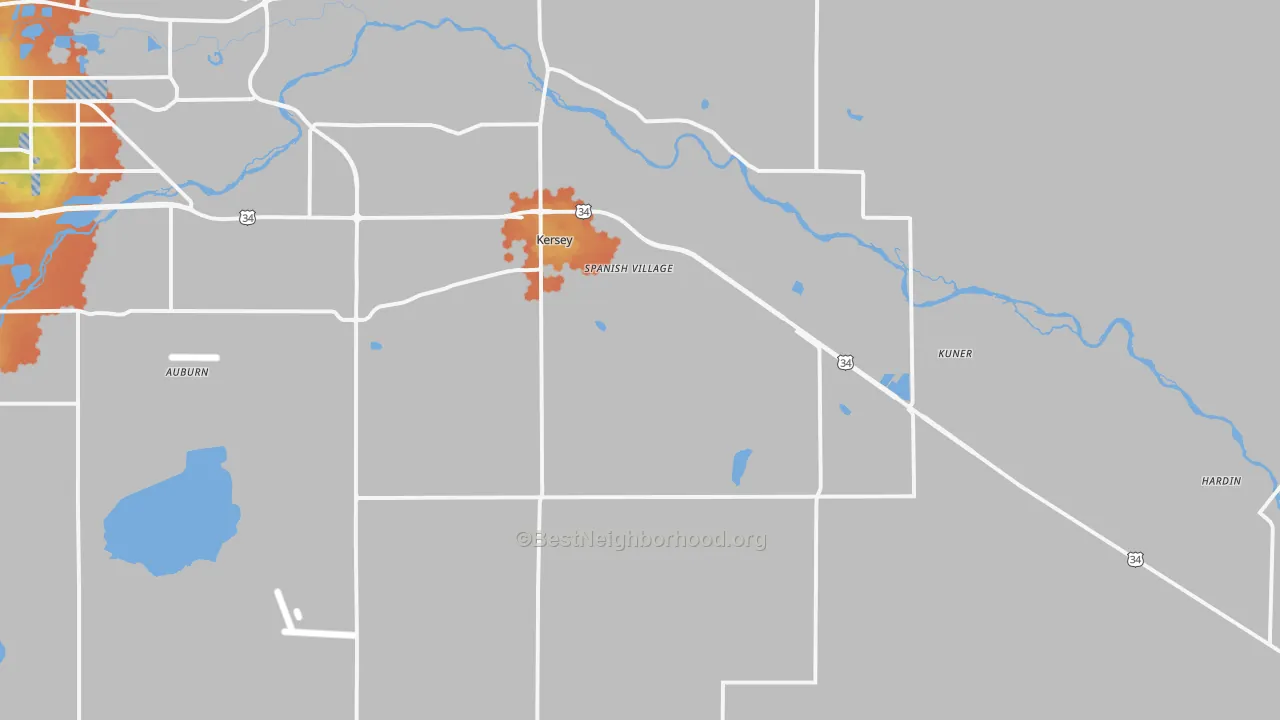 Bike Grade map of 80644, CO