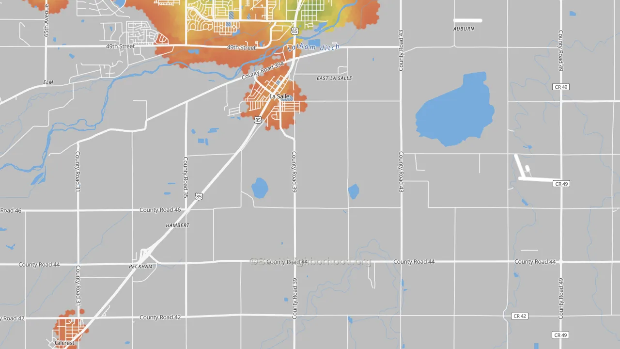 Bike Grade map of 80645, CO