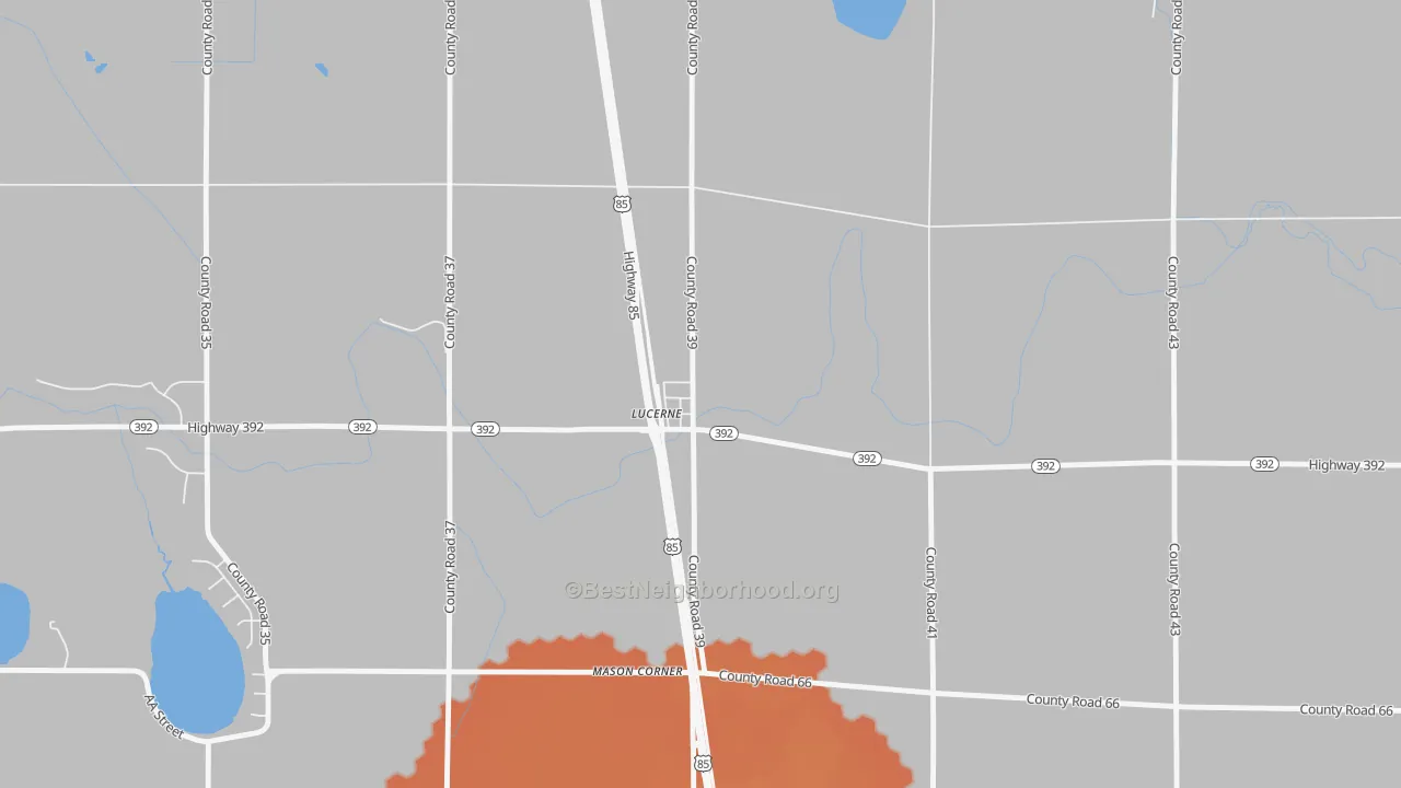 Bike Grade map of 80646, CO