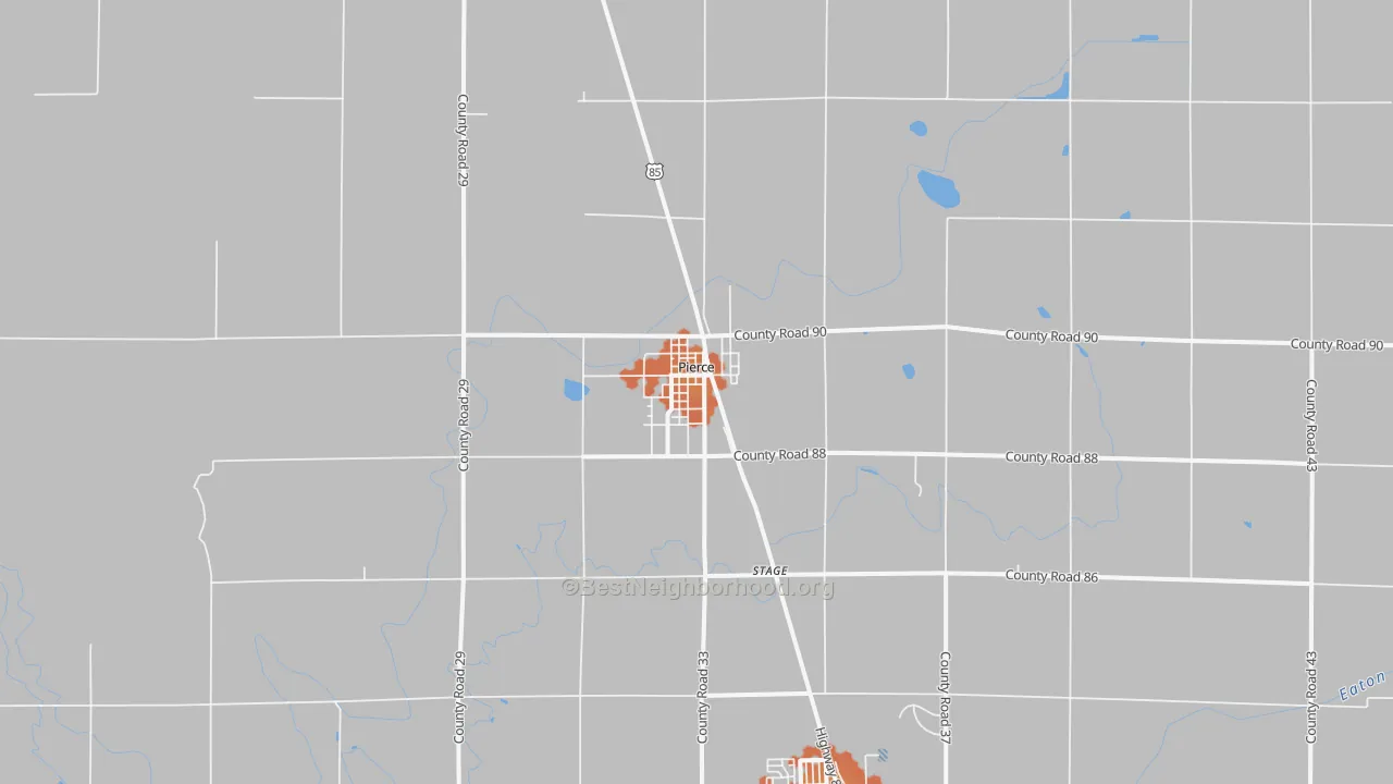 Bike Grade map of 80650, CO