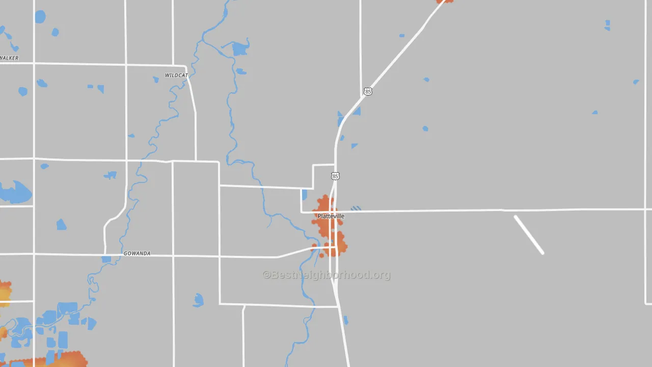 Bike Grade map of 80651, CO
