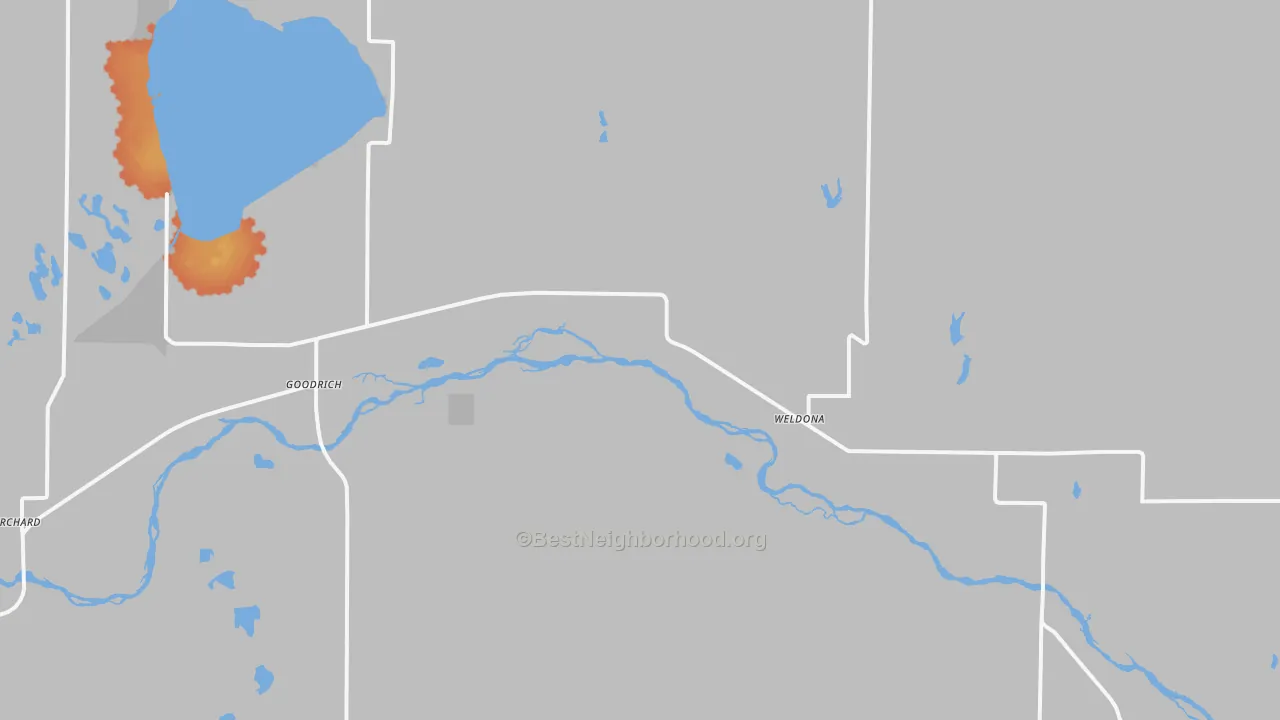 Bike Grade map of 80653, CO