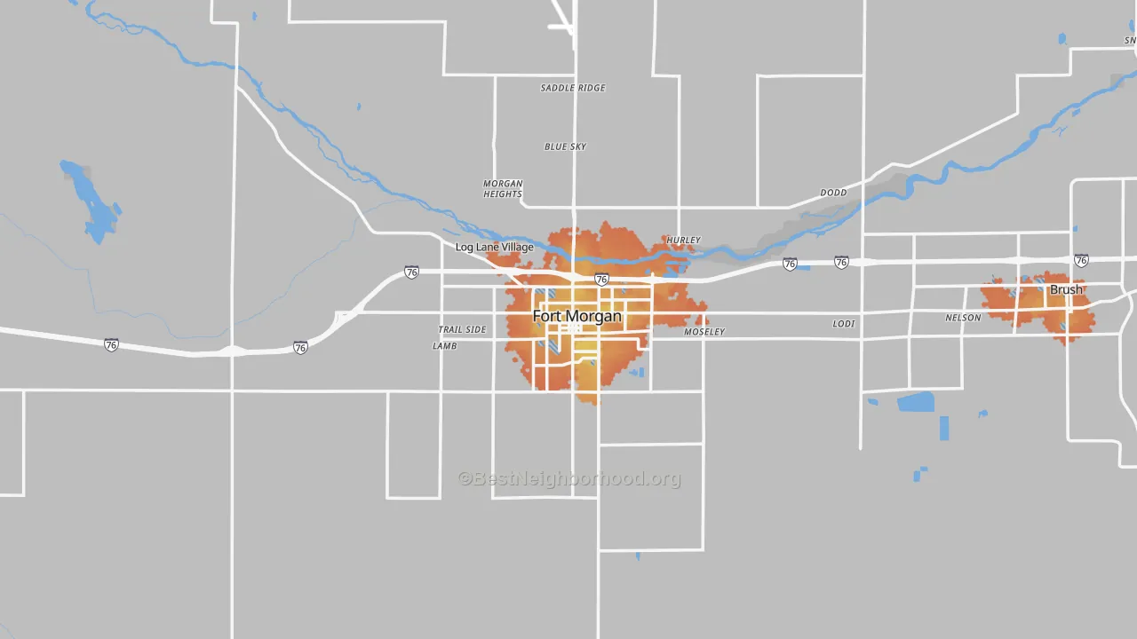 Bike Grade map of 80701, CO