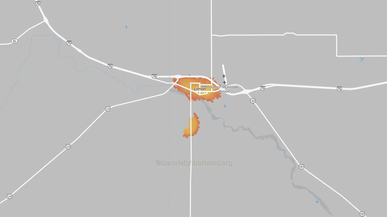 Bike Grade map of 80828, CO