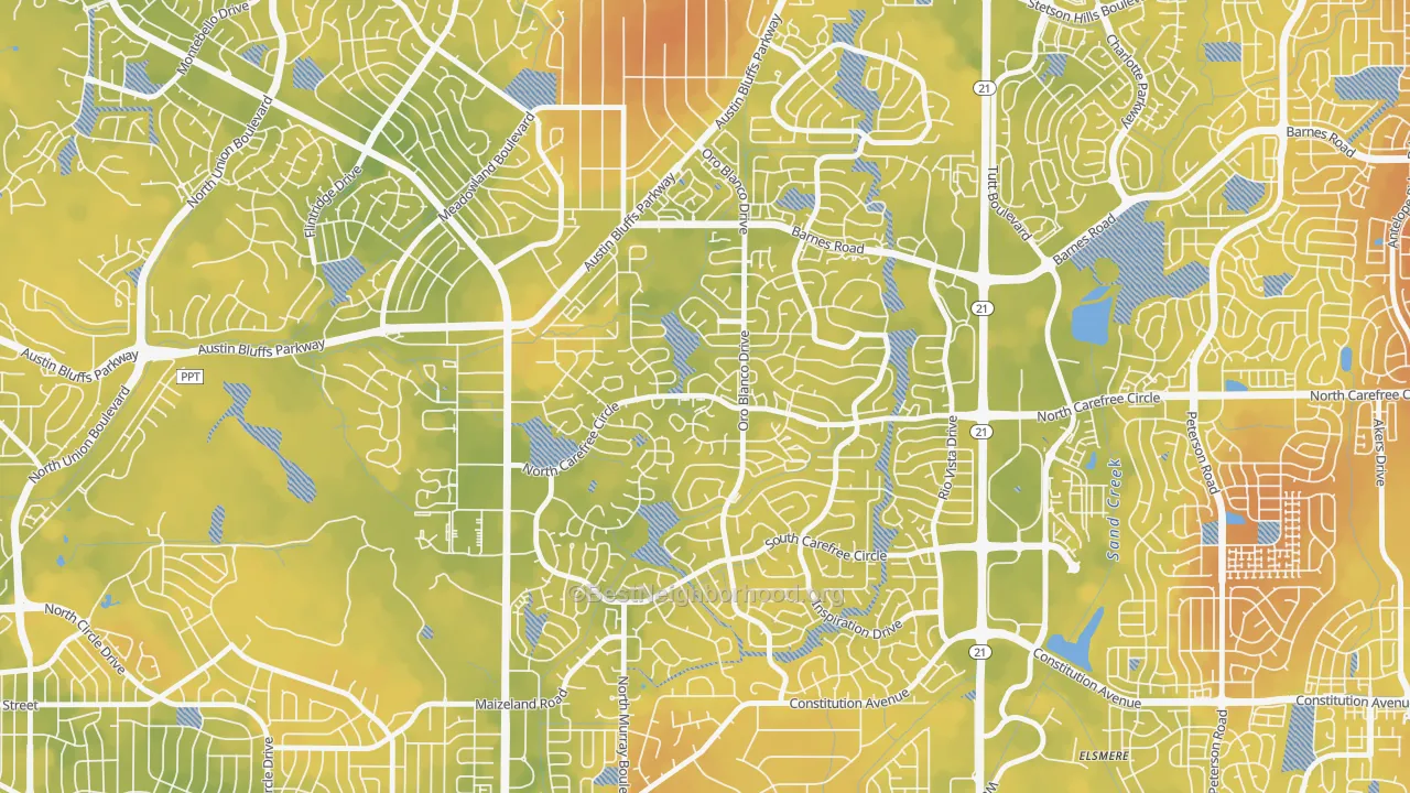 Bike Grade map of 80917, CO