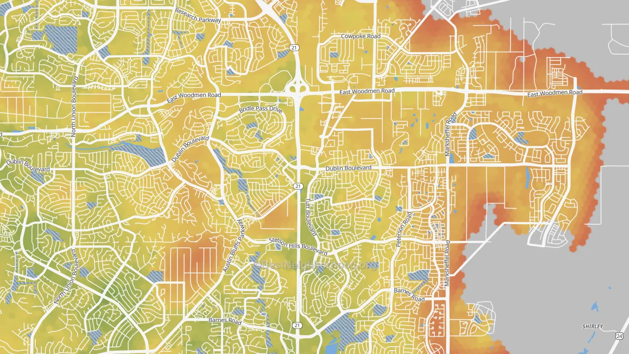 Bike Grade map of 80923, CO