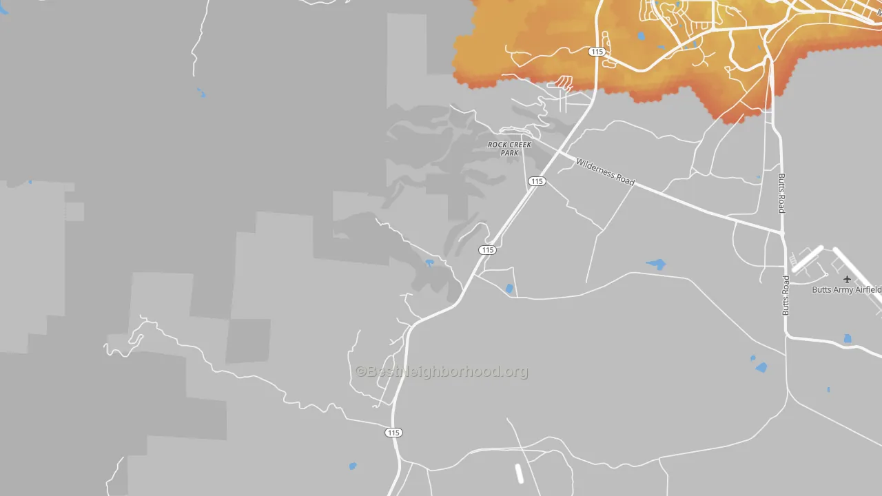 Bike Grade map of 80926, CO