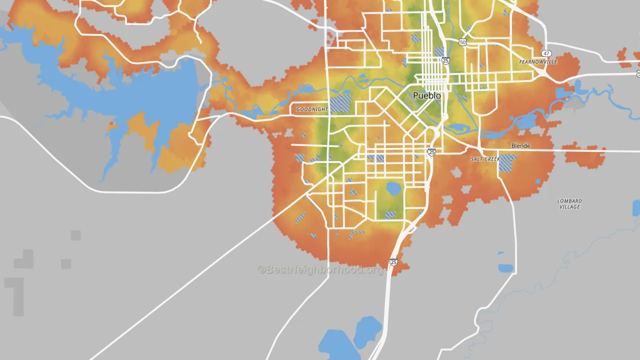 Bike Grade map of 81005, CO
