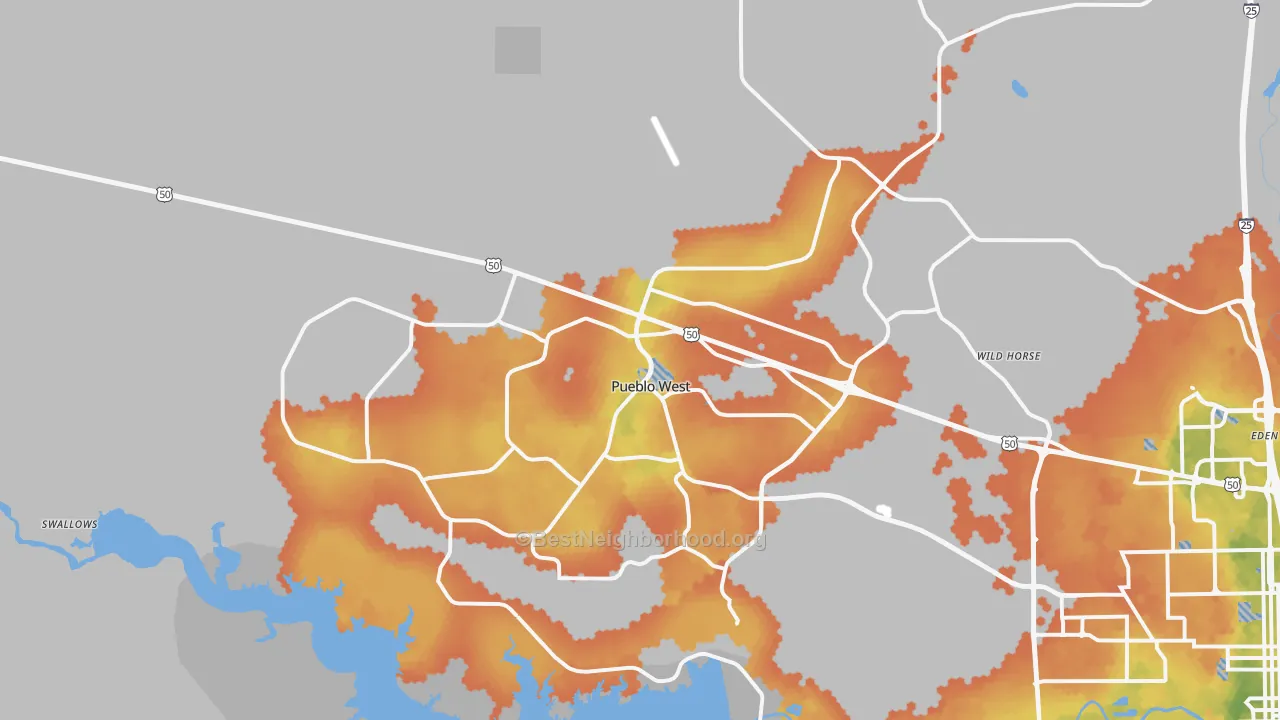 Bike Grade map of 81007, CO