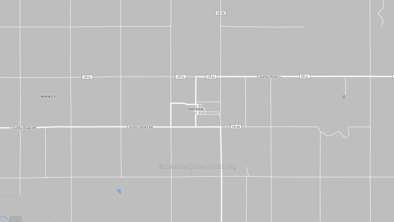 Bike Grade map of 81043, CO