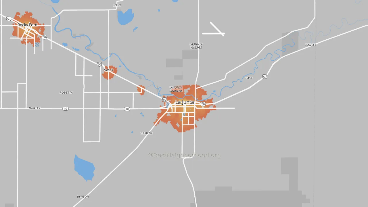 Bike Grade map of 81050, CO