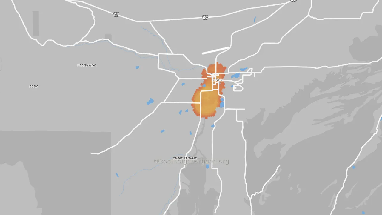 Bike Grade map of 81055, CO