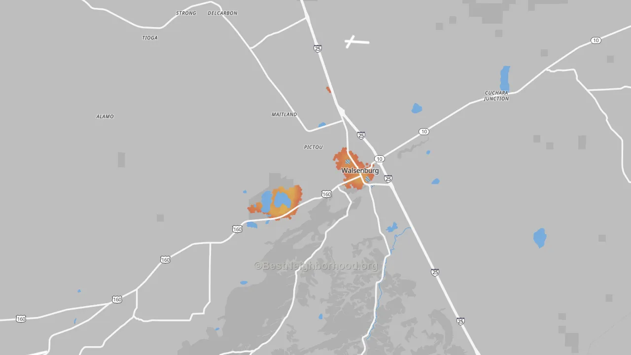 Bike Grade map of 81089, CO