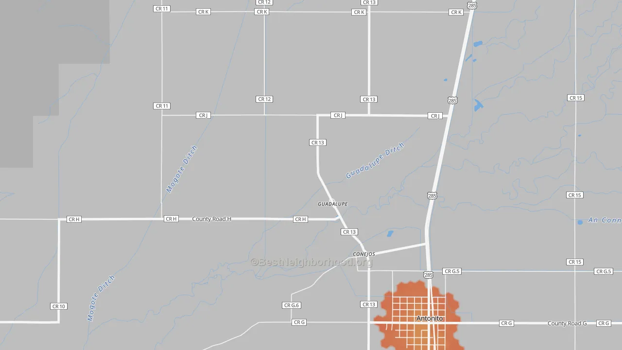Bike Grade map of 81129, CO