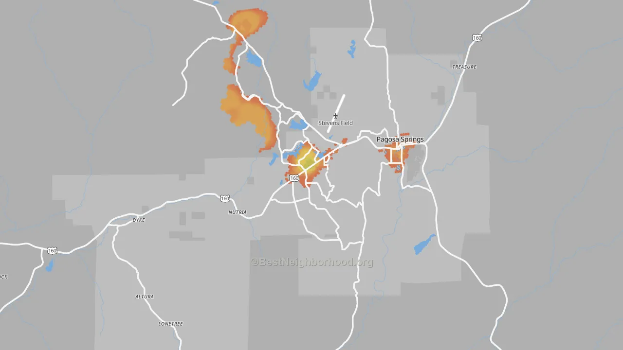 Bike Grade map of 81147, CO