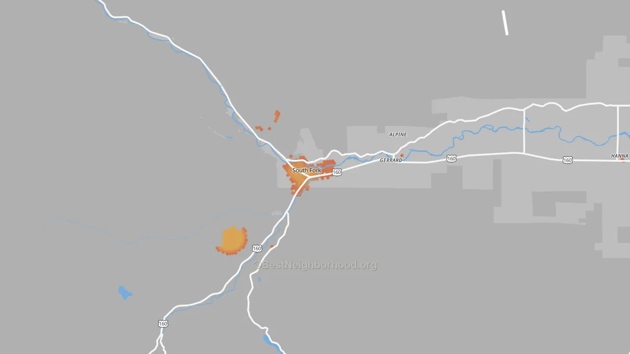 Bike Grade map of 81154, CO