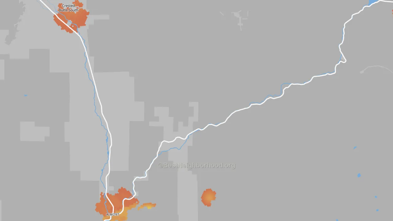 Bike Grade map of 81210, CO