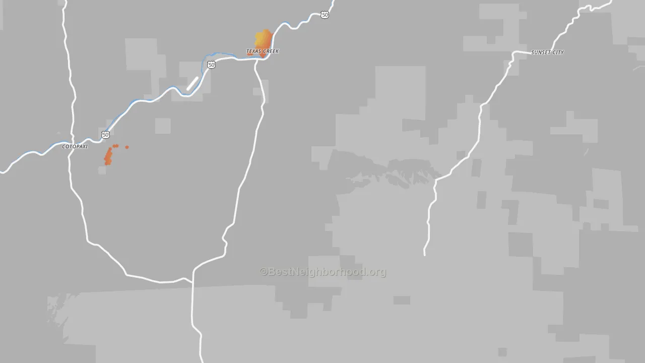 Bike Grade map of 81223, CO