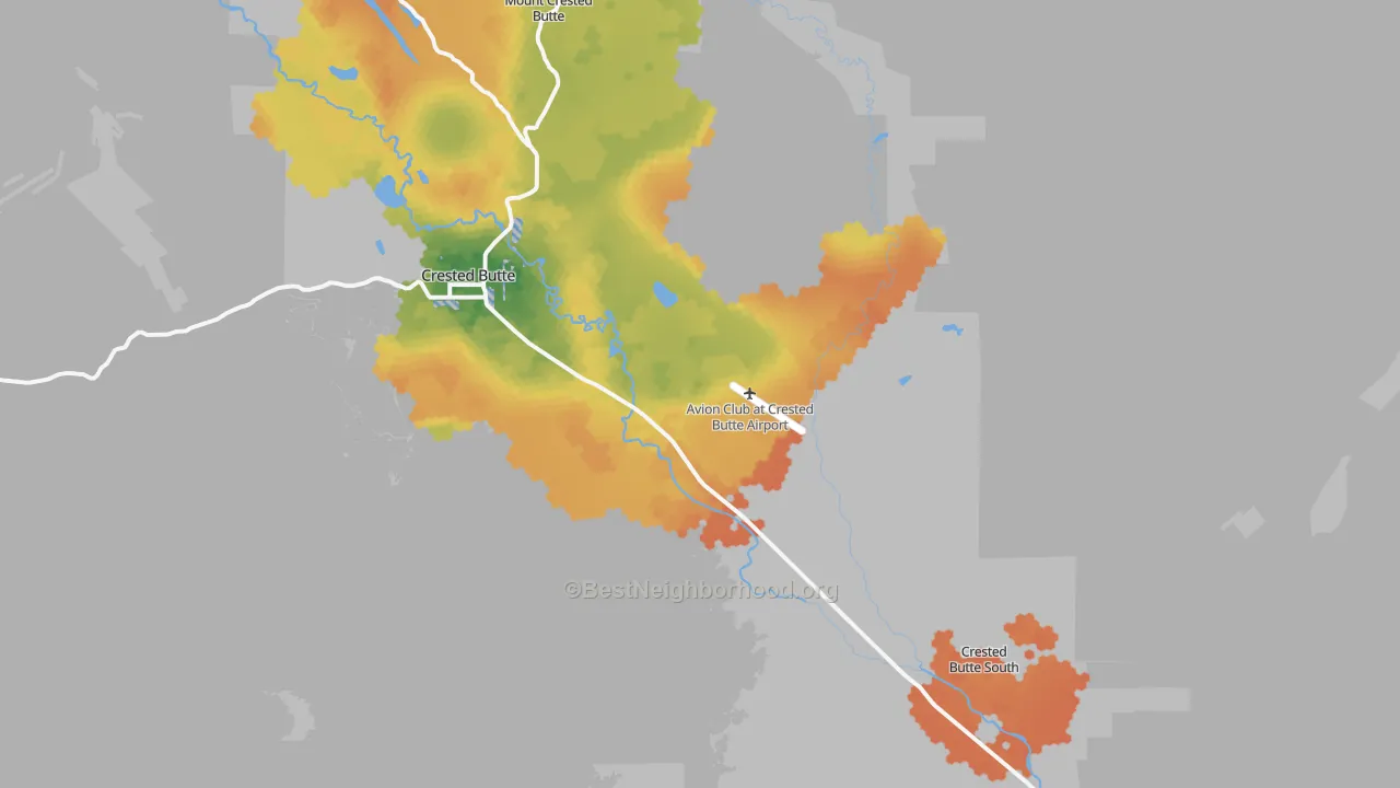 Bike Grade map of 81224, CO