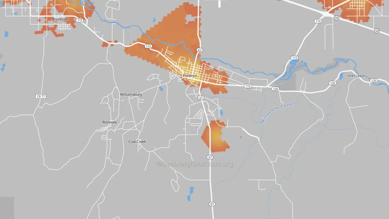 Bike Grade map of 81226, CO