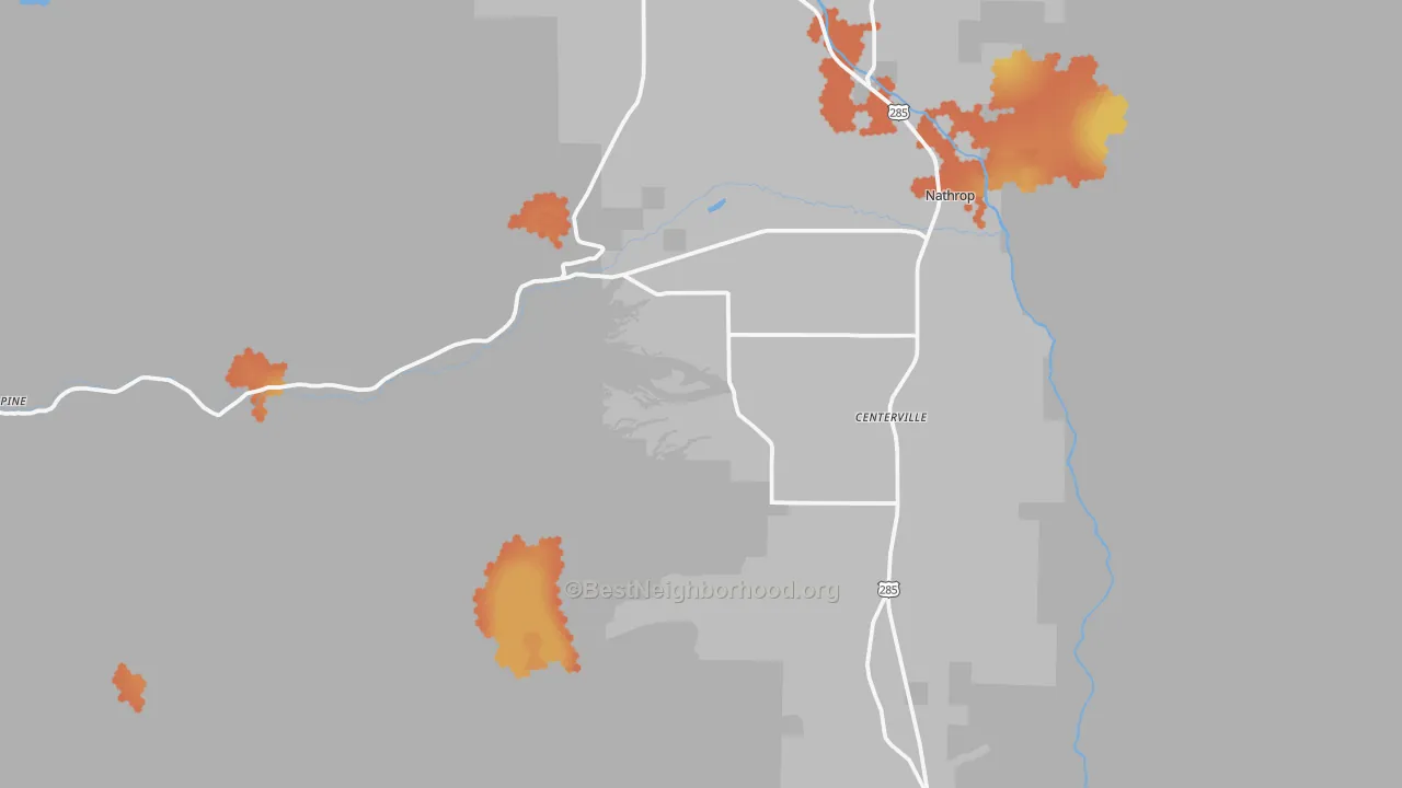 Bike Grade map of 81236, CO