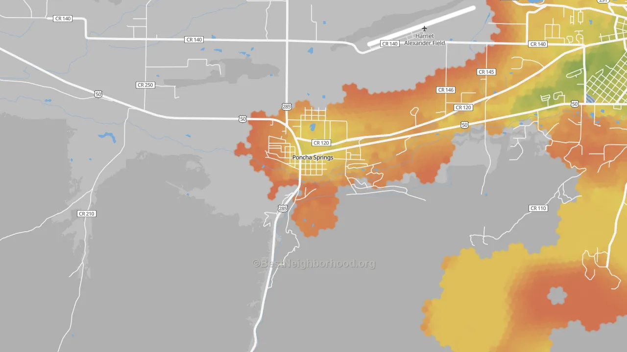 Bike Grade map of 81242, CO