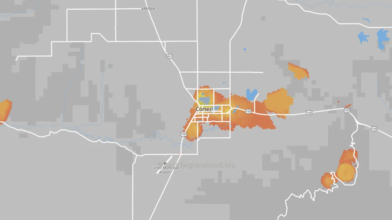 Bike Grade map of 81321, CO