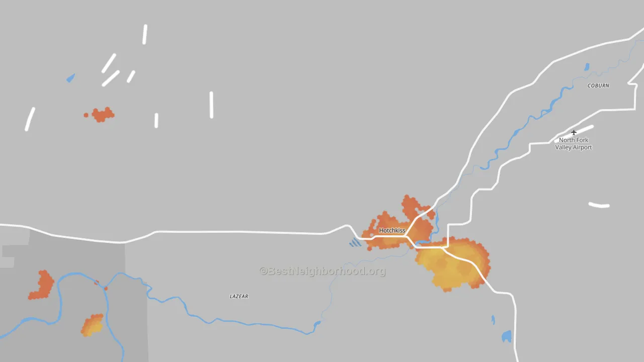 Bike Grade map of 81419, CO