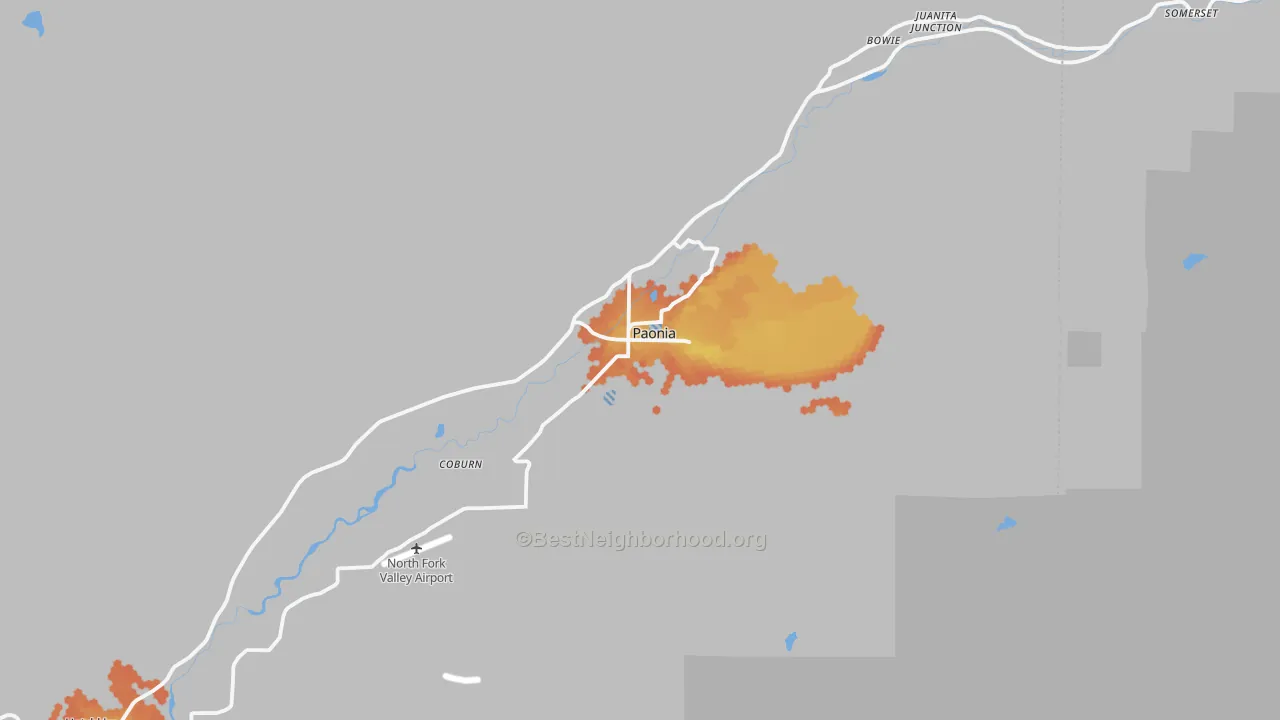 Bike Grade map of 81428, CO