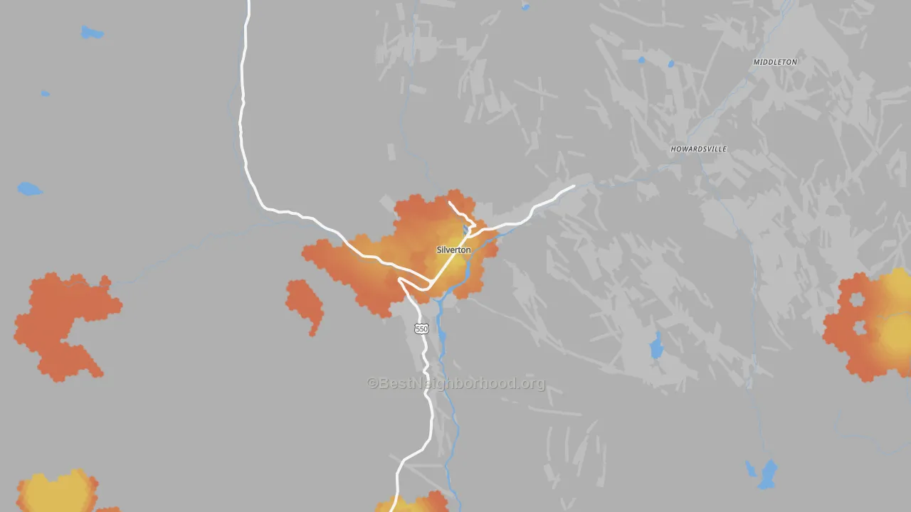 Bike Grade map of 81433, CO