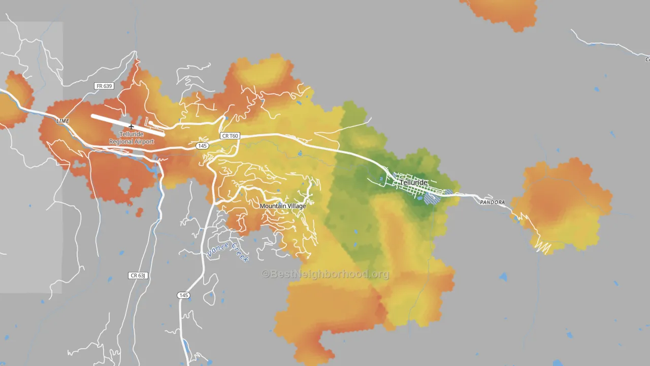 Bike Grade map of 81435, CO