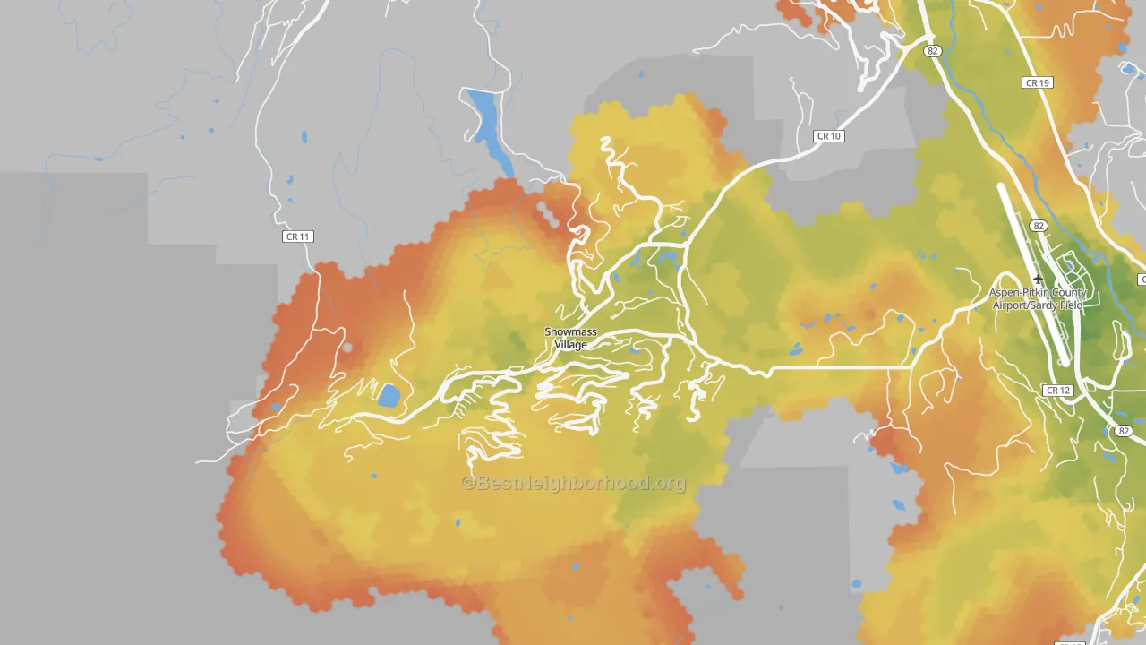 Bike Grade map of 81615, CO