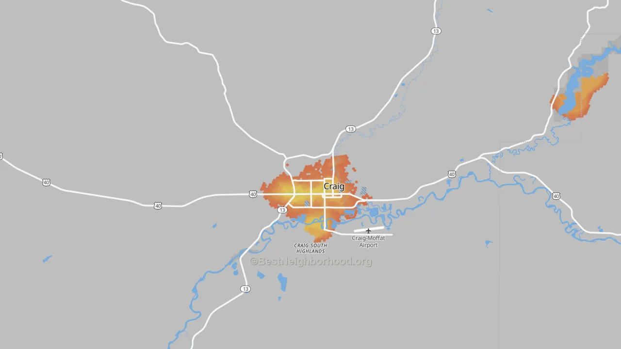 Bike Grade map of 81625, CO