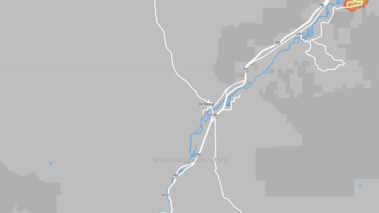 Bike Grade map of 81630, CO