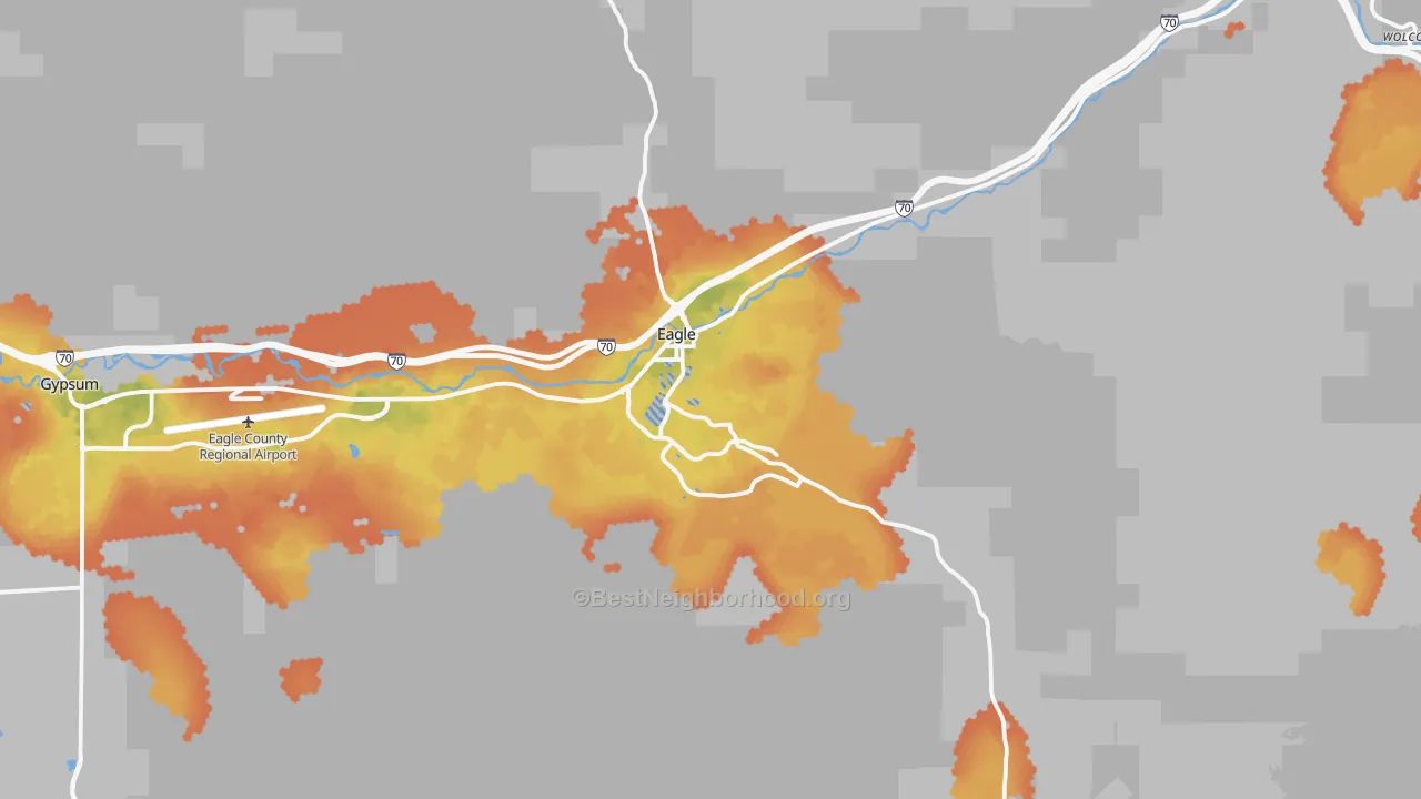 Bike Grade map of 81631, CO