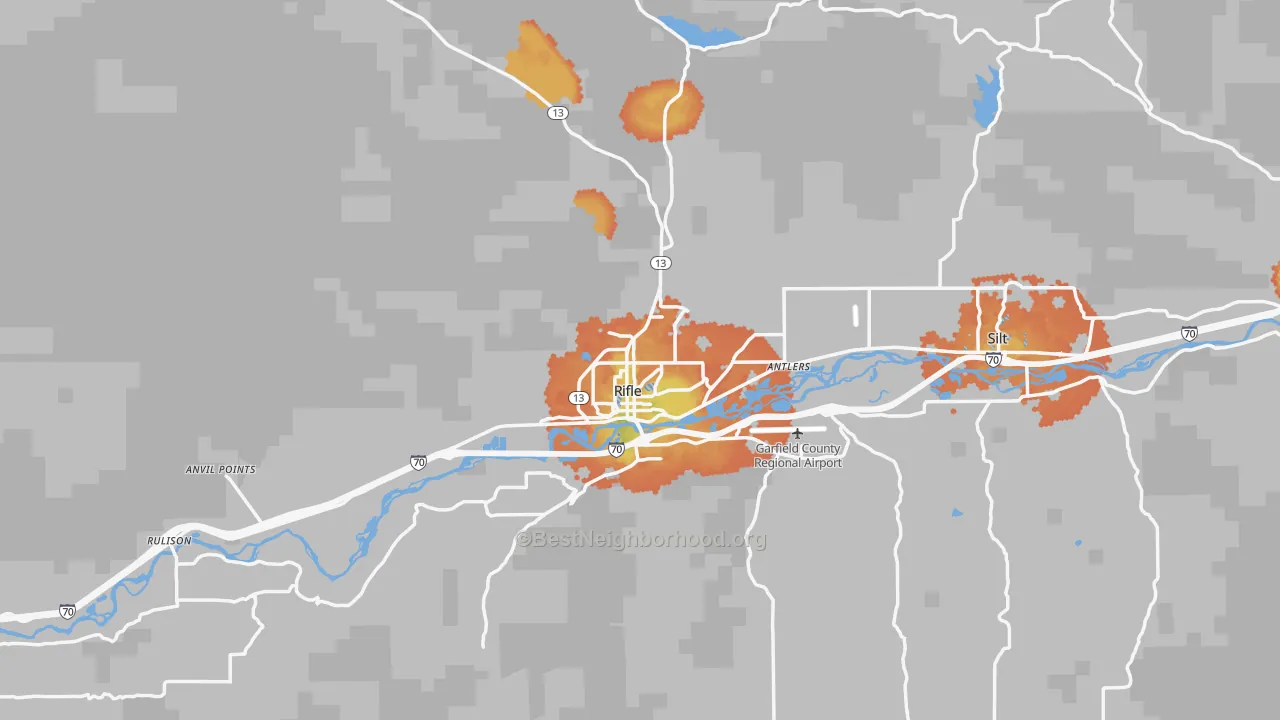 Bike Grade map of 81650, CO