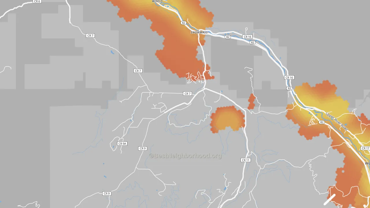 Bike Grade map of 81654, CO